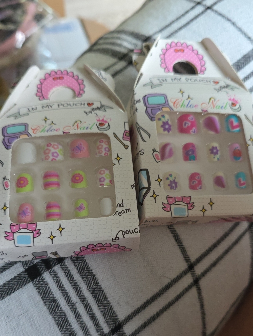 Colorful Press-On Nail Sets — Pink, Purple & Lime Floral Designs
